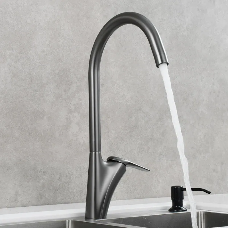 Matte Jet Black High-Arc Kitchen Faucet
