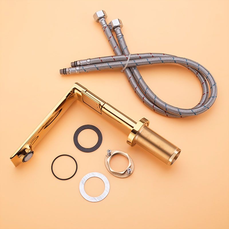 Wholesale Gold Finish Brass Corrosion-Resistant Bathroom Water Mixer Basin Faucet