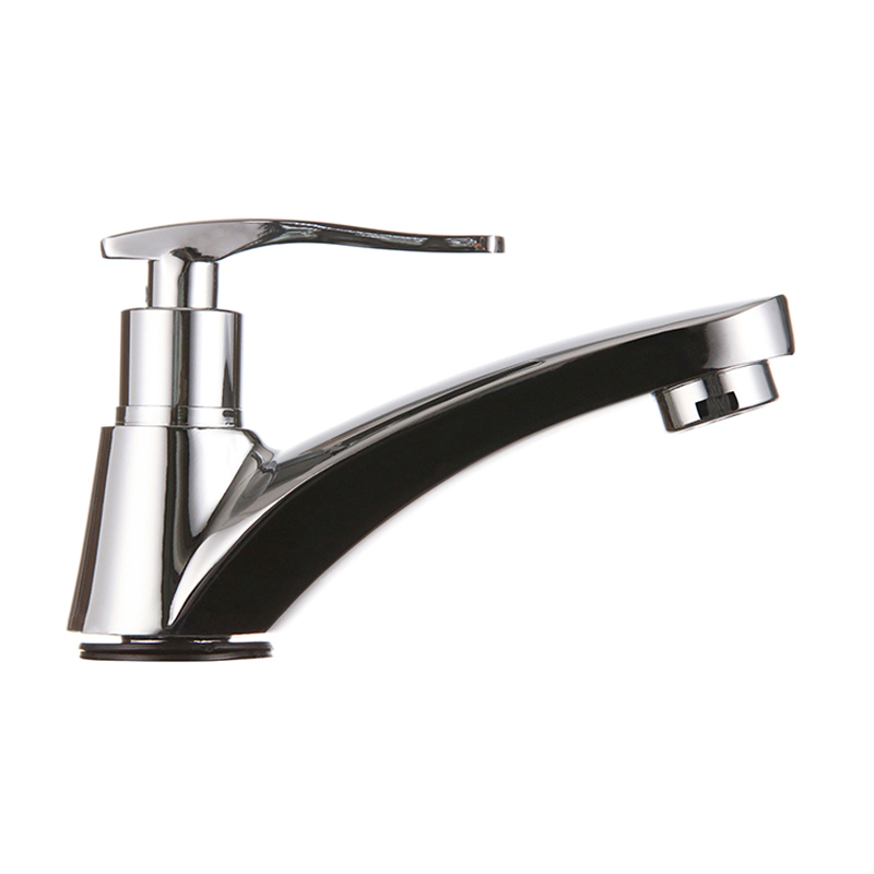 Single Handle Cold Water Tap Chrome Plated Bathroom Zinc Alloy Basin Faucet