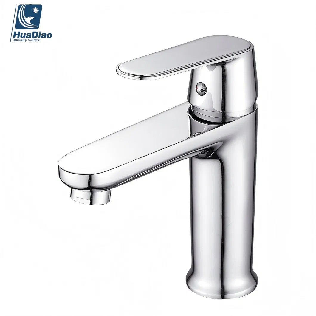 Huadiao Economical Deck Mounted Bathroom Basin Faucet Mixer Sanitary Ware Water Tap