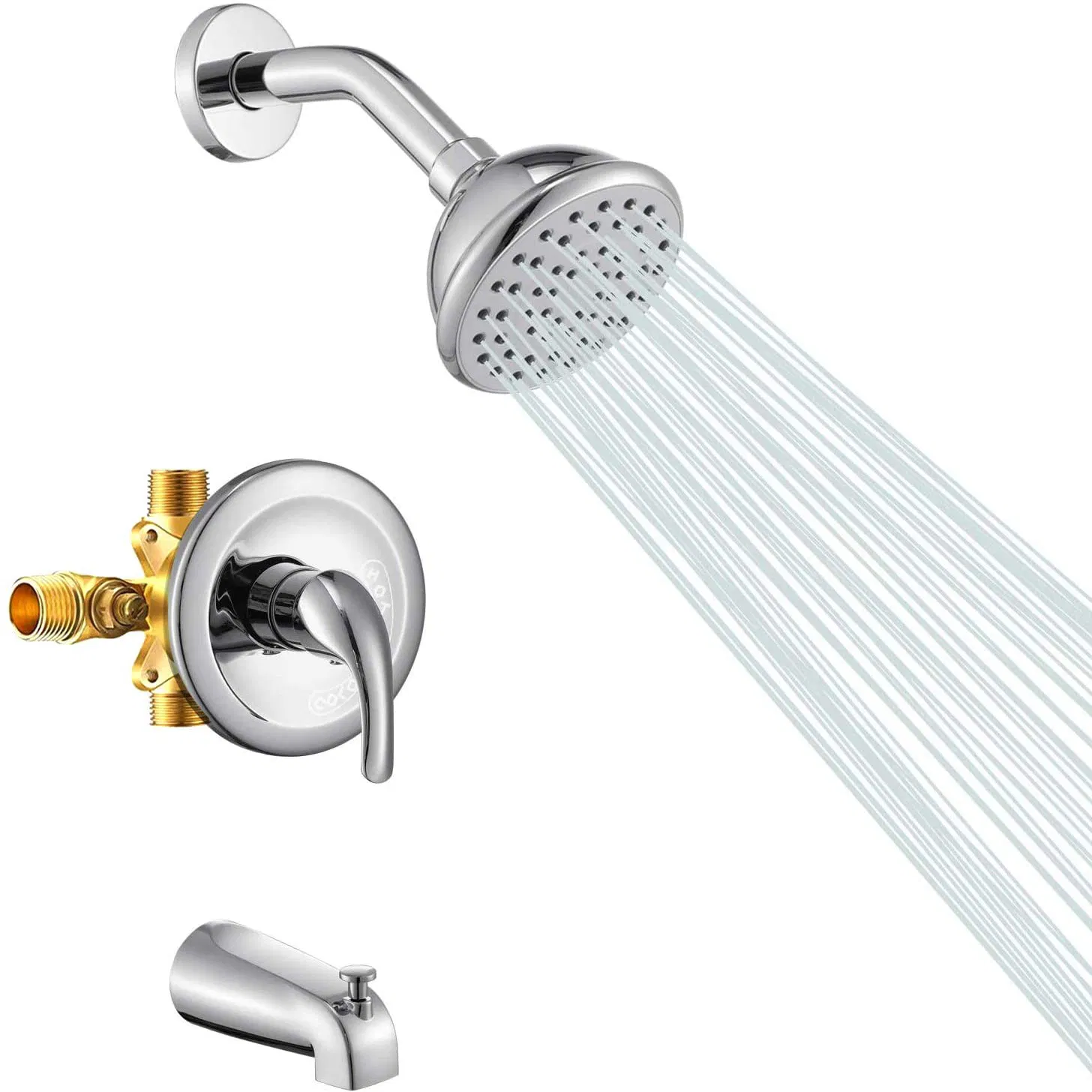 Aquacubic Cupc CE Certified Hot and Cold Water Modern Pressure Balance Chrome Bathroom Concealed Shower Faucet Set