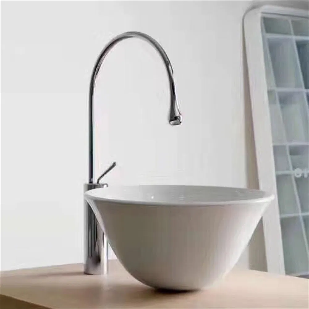 European Style Modern Brass Matte Grey Black 360 Degree Rotating Bathroom Faucet