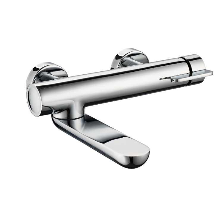 Brass One Handle Chrome Plated Bathroom Shower Mixer Faucet