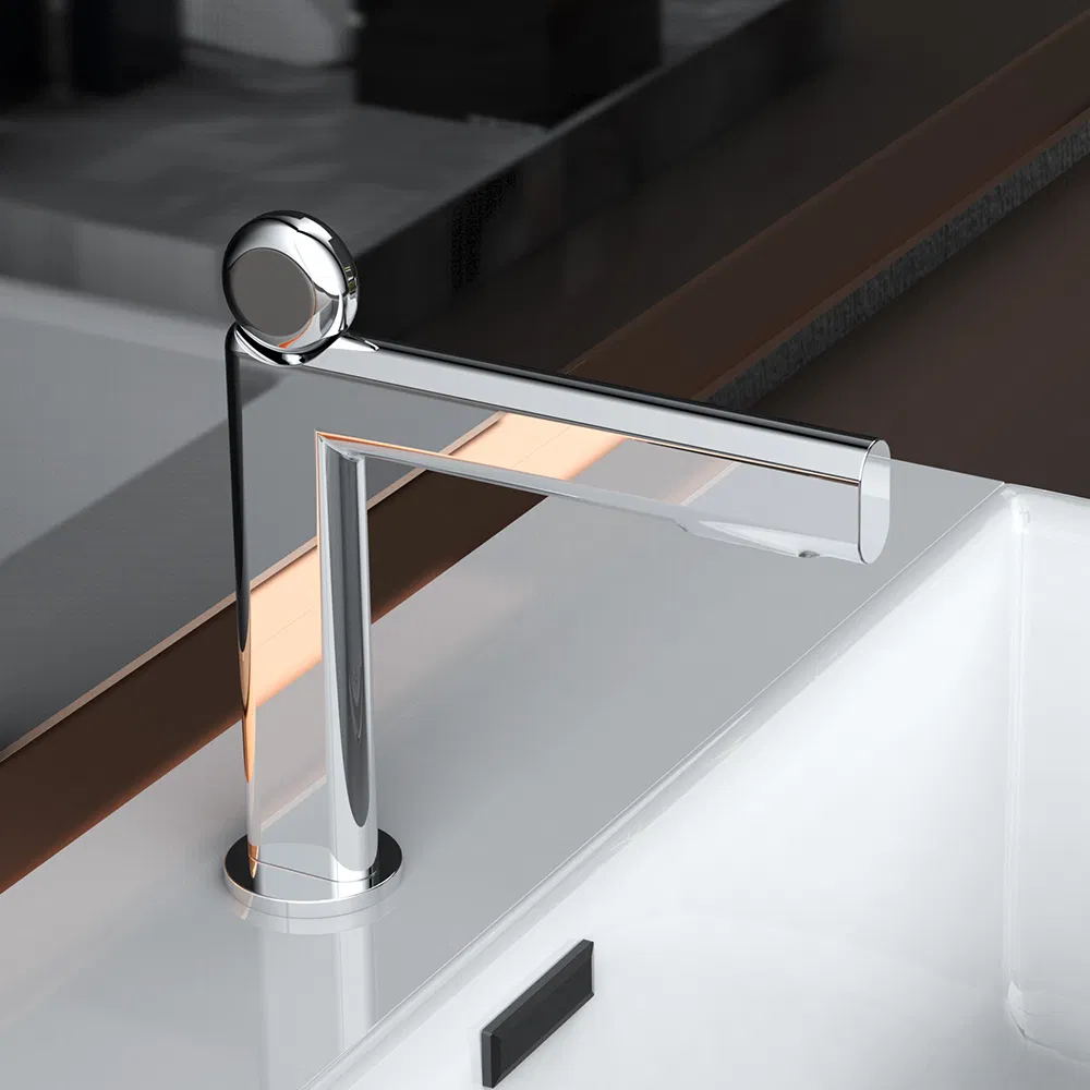 Tiema New Design Faucet Hot and Cold Single Handle Brass Chrome Basin Faucet Bathroom Mixer Tap