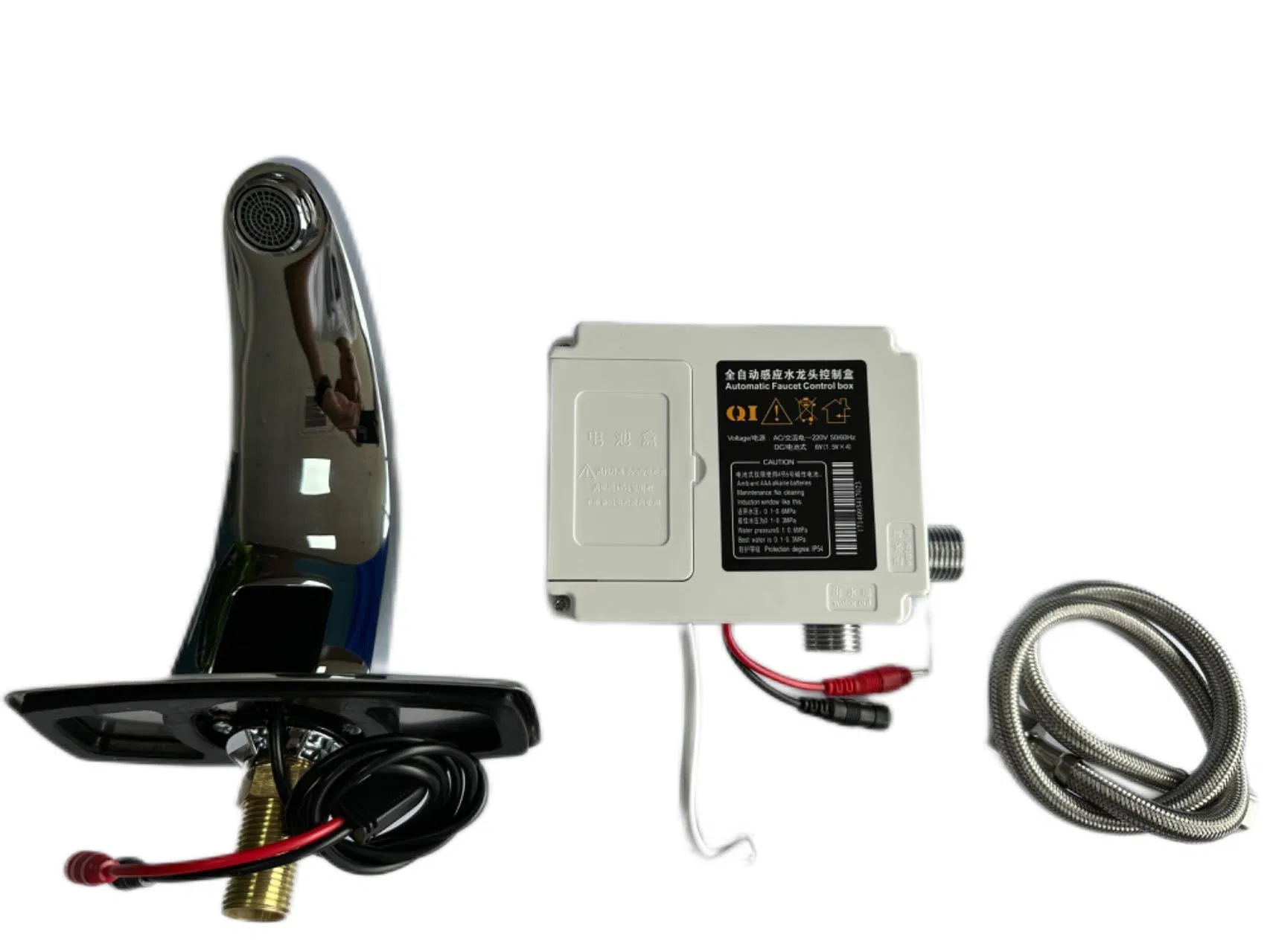 DC/AC Automatic Deck Mounted Water Tap Infrared Brass Polished Sensor Faucet