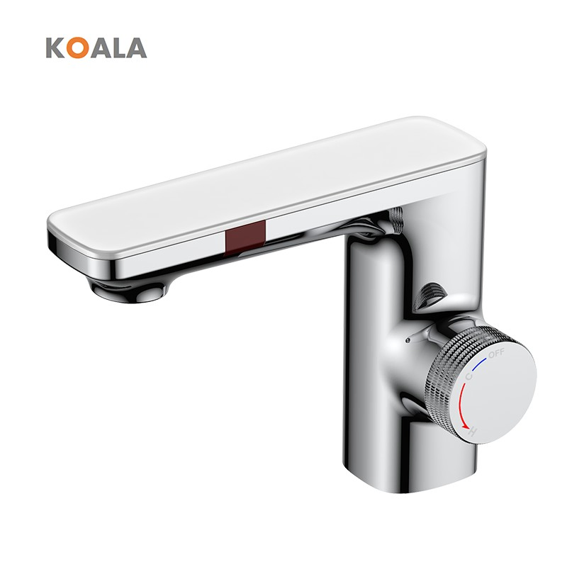 New Touchless Automatic Sink Sensor Tap Smart Washroom Basin Bathroom Mixer Faucet with Digital Display