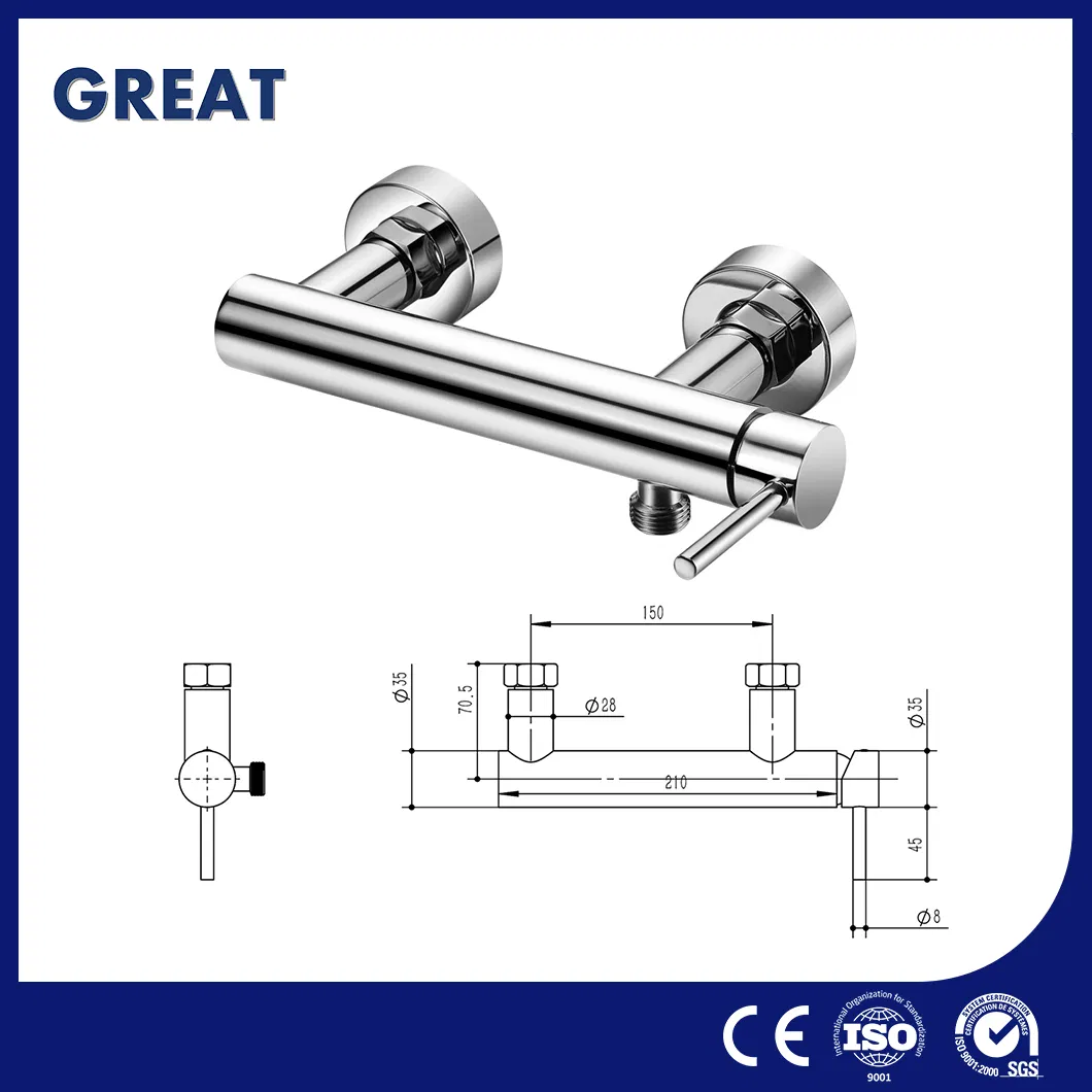 Great Thermostat Shower Faucet Suppliers OEM Shower Mixer Faucets Gl32105A321 Chrome Single Lever Shower Faucet China Contemporary Hot Cold Water Shower Faucet