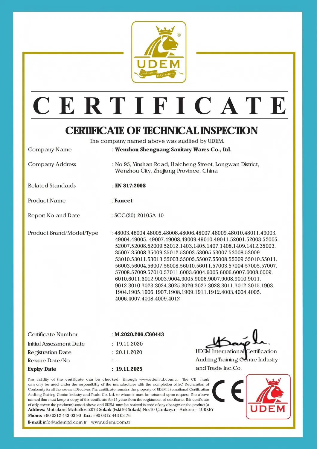 Certification Documents