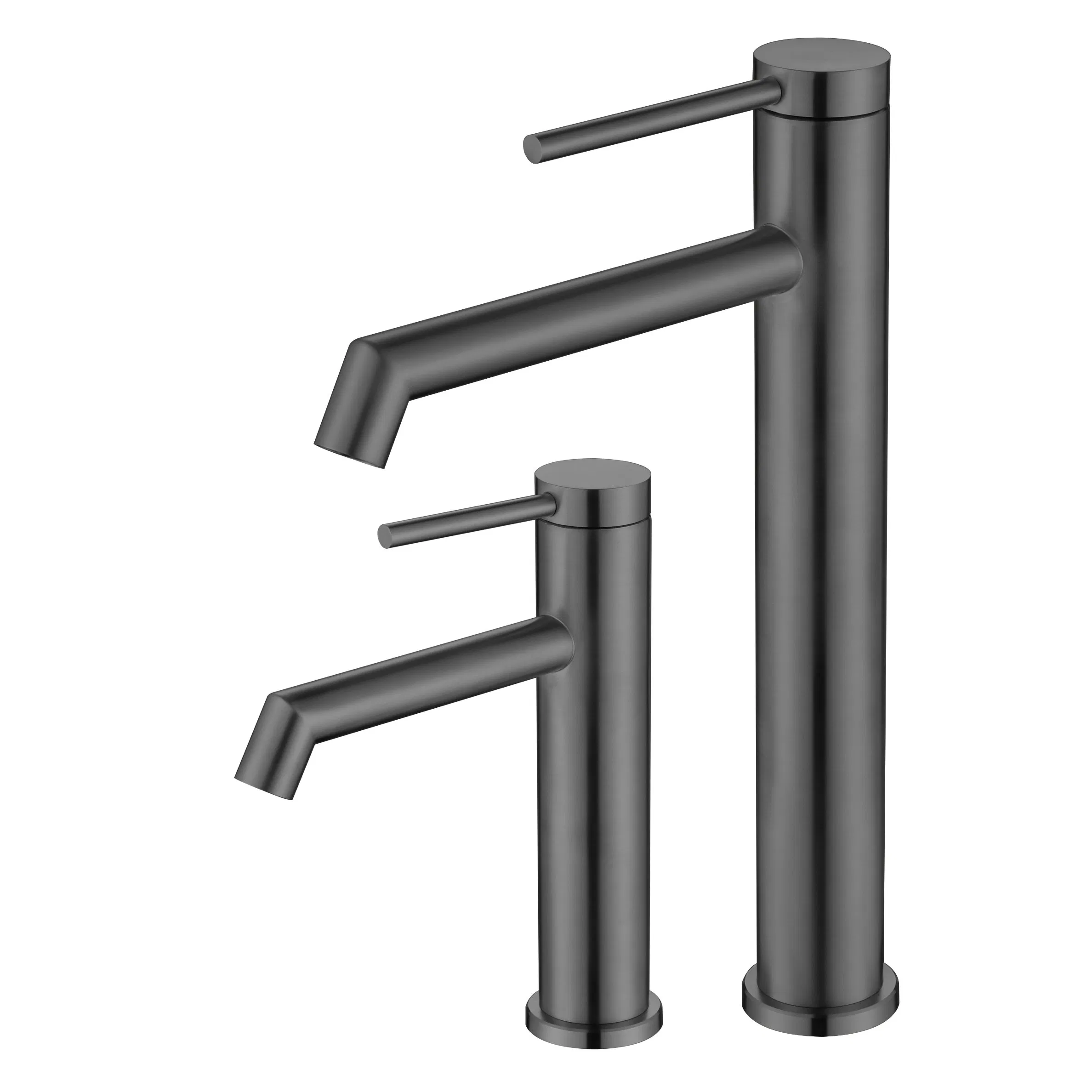 Pillar Black /Chrome Plated Stainless Steel / Brass Basin Mixer Faucet