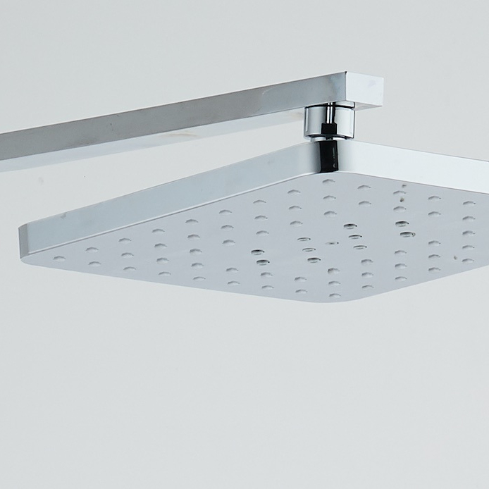 Bathroom Square Faucet Thermostatic Control Brass Shower Head System