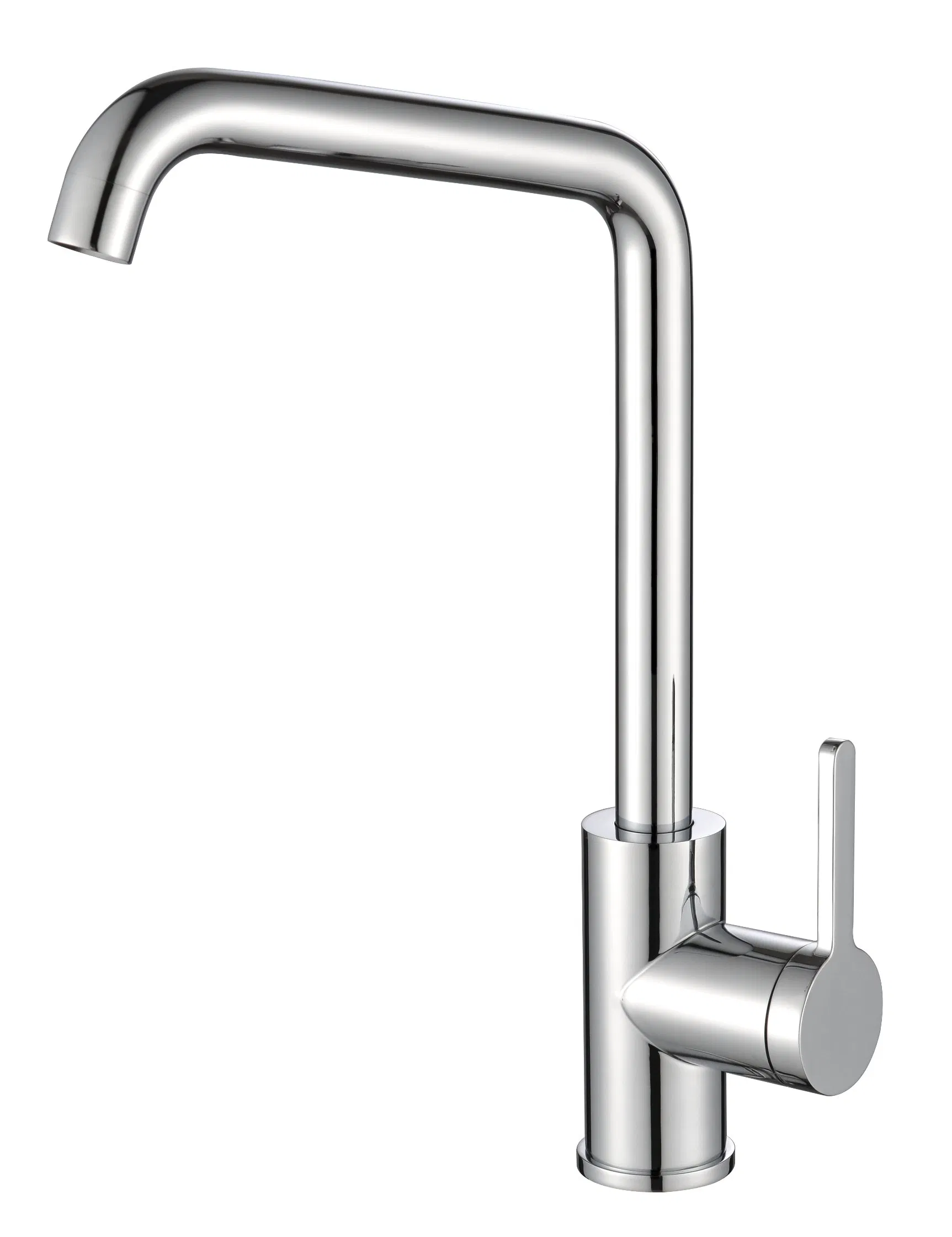 Deck Mounted Brass Kitchen Sink Faucet Single Handle Hot and Cold Water Kitchen Taps (NA5615-B)