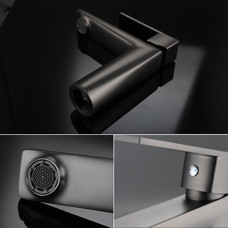 Tiema Sanitary Ware Single Hole Waterfall Water Tap Bathroom Kitchen Brass Mixer Basin Faucet Sample Customization