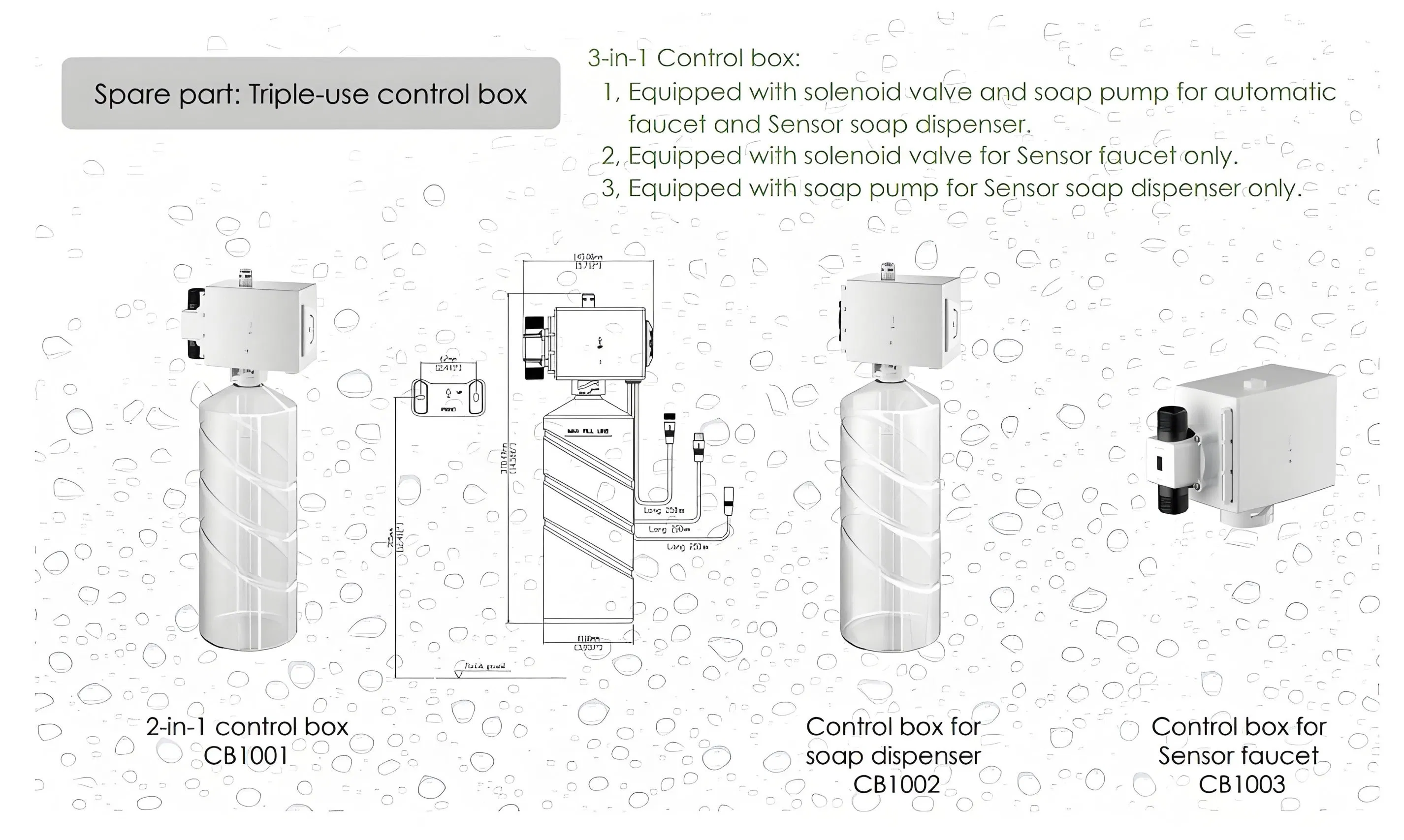 Single Handle DC Electronic Automatic Sensor Faucet Easy Installation Complete Mounting Accessories Included