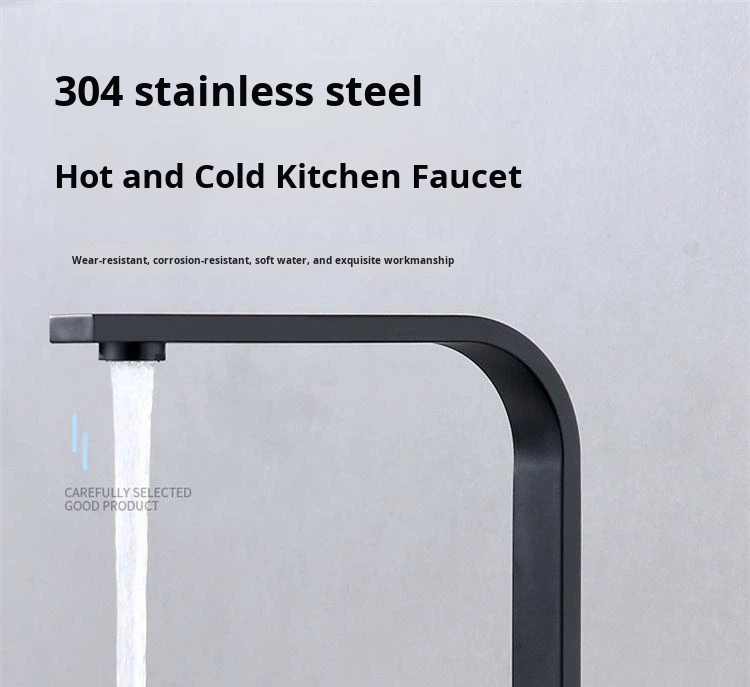Stylish Stainless Steel Kitchen Faucet for Easy Installation