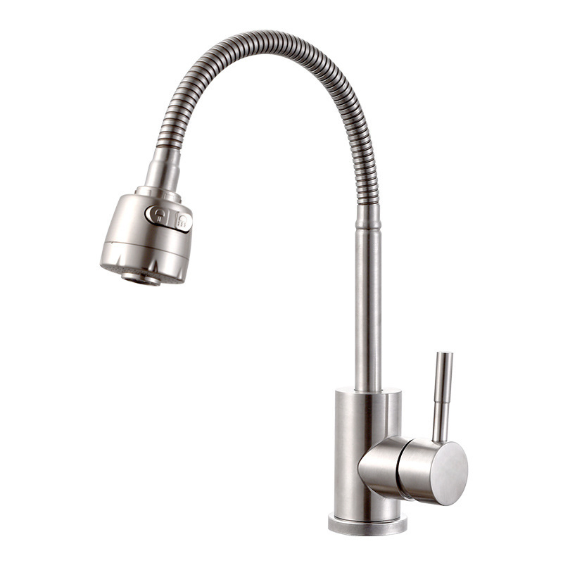Wholesale Household Pull out Spring Kitchen Faucets, Hot and Cold Mixer Tap