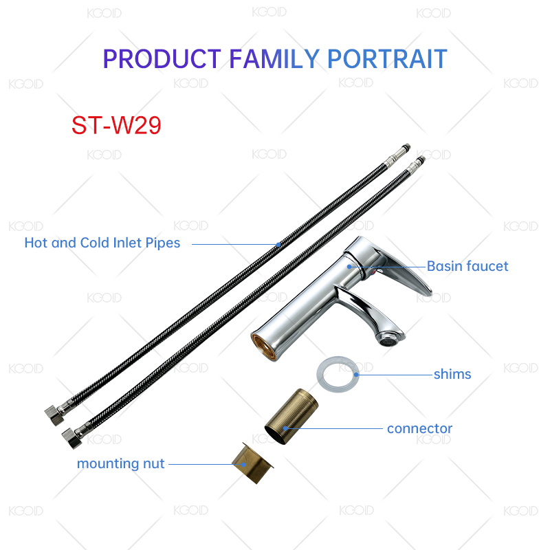 Chromed Zinc Alloy Handle Basin Tap for Wash Basin Sink Mixer