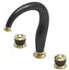 Saintary Ware Water Tap Shower Mixer Black Color Three Hole Bathroom Faucet