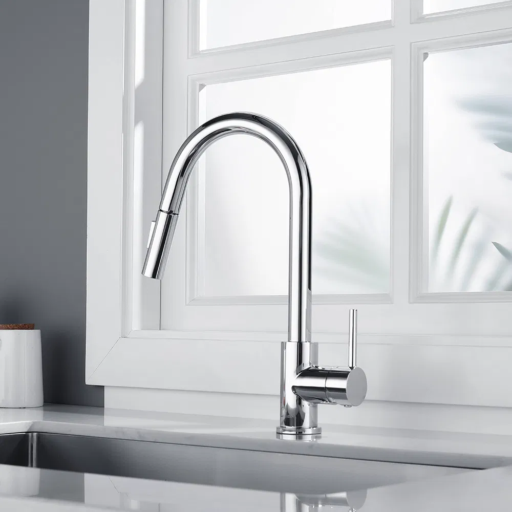 Single Handle Deck Mounted Contemporary Design Kitchen Tap Faucet