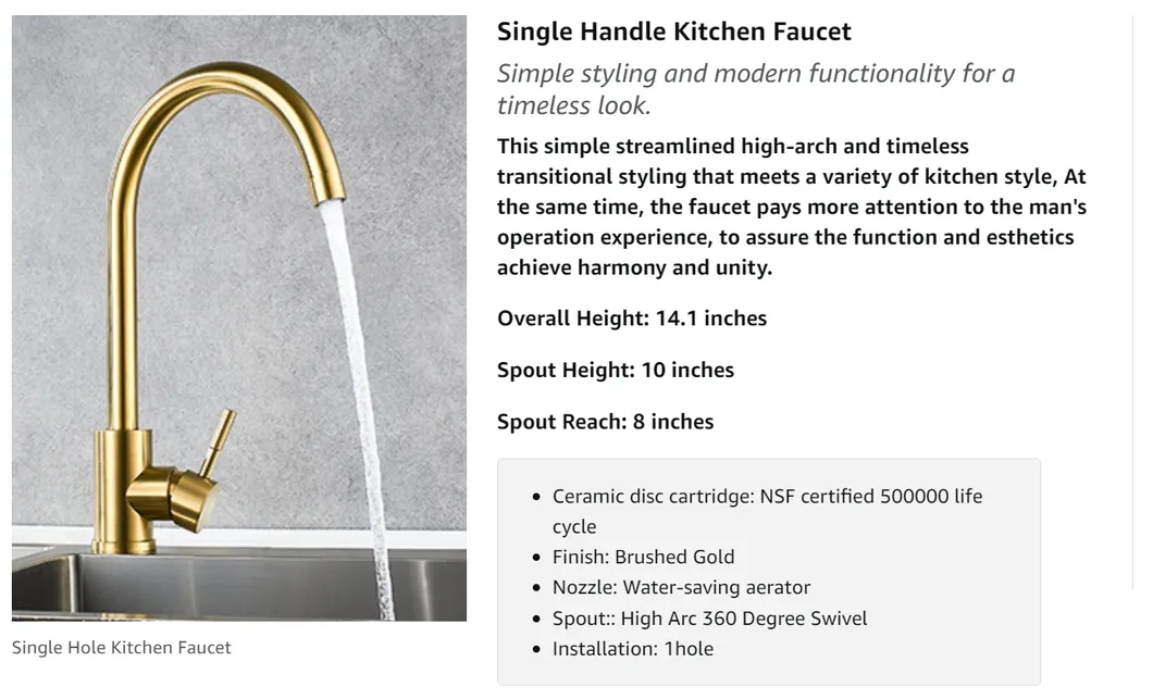 Kitchen Faucet Detail 2