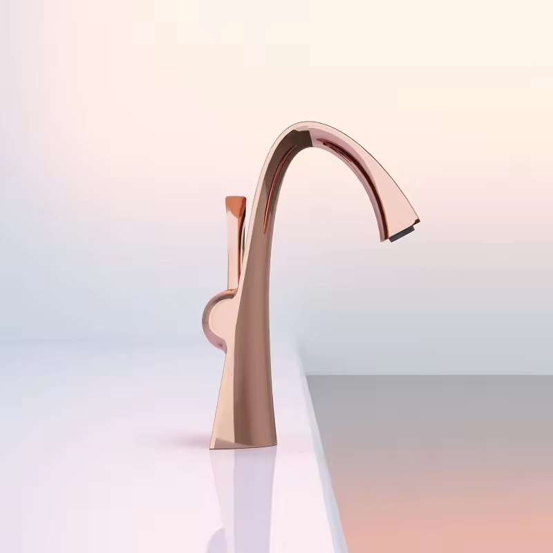 Elegant Rose Gold Bathroom Basin Faucet for Hotels