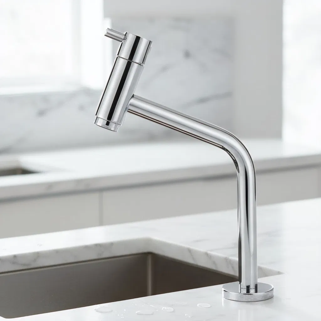Single Hole Mount Stainless Steel Kitchen Cold Water Sink Wash Basin Faucet