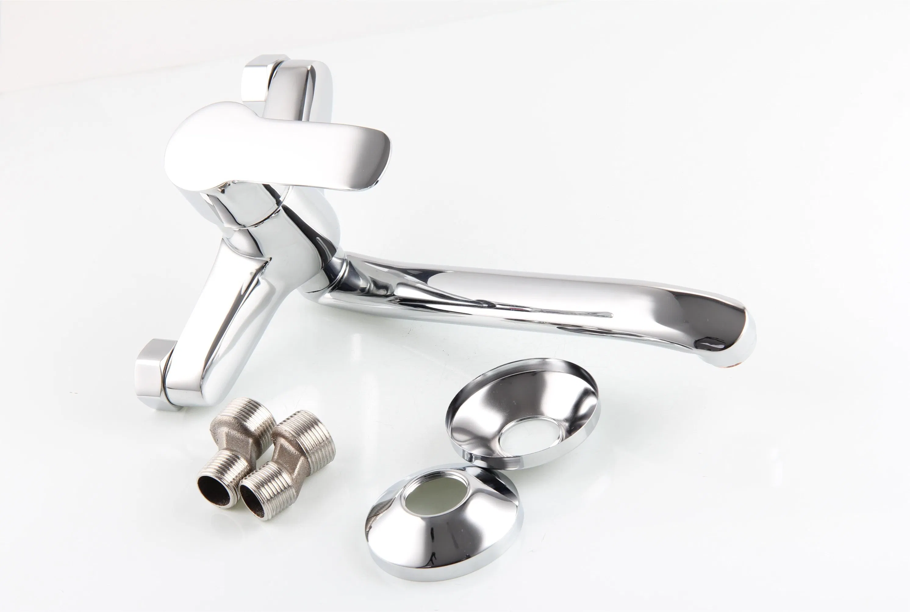 Classic Chrome Brass Wall Mounted Kitchen Sink Faucet for Kitchenroom