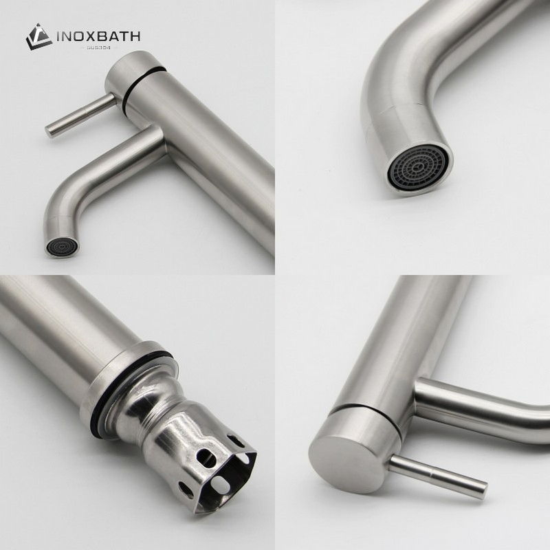 Aesthetically Pleasing Stainless Steel Bathroom Basin Faucet for Modern Baths