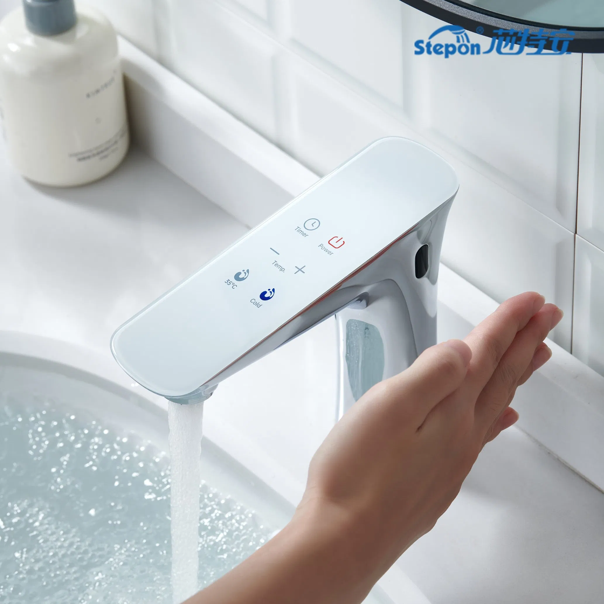 Stepon Smart Sensor Faucet CE Certified Thermostatic Control Touchless Sensor Power 38º C Default Temperature