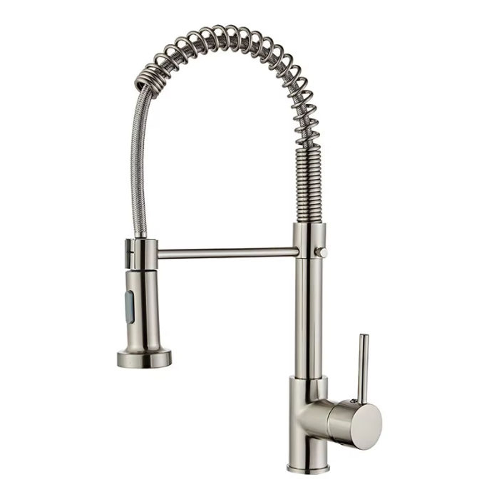 Top Pull-Down Sprayer Mixer Cold and Hot Stainless Steel Kitchen Sink Faucet