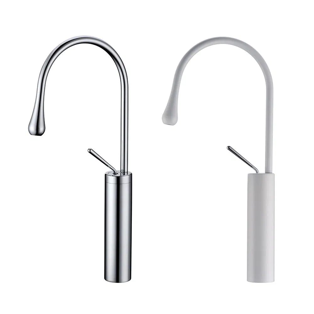 European Style Modern Brass Matte Grey Black 360 Degree Rotating Bathroom Faucet