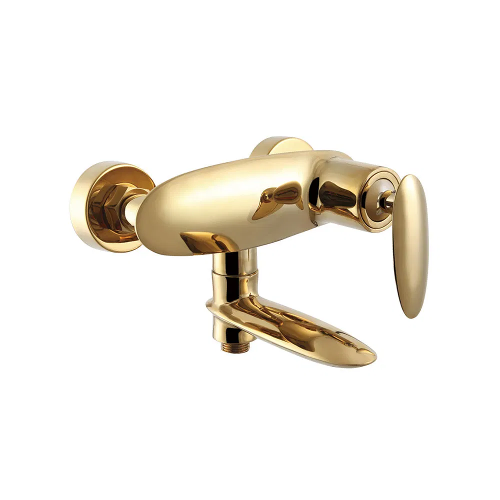 2023 Hot Sale Luxury Bathroom Faucet Solid Brass Custom Gold Finished Modern Bathtub Mount Bath&Shower Faucets