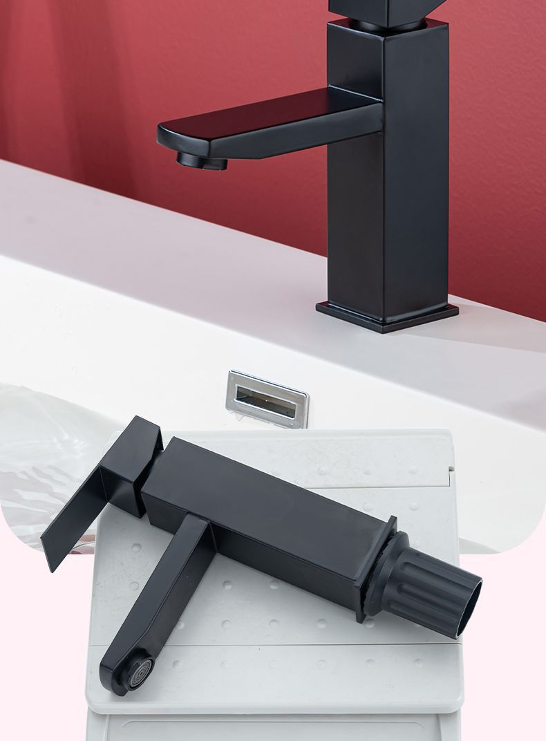 Single Hole Deck Mounted SUS304 Chrome Plated Cold Countertop Silver Color Faucet