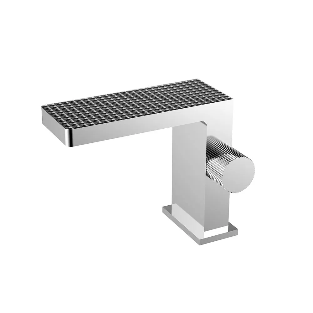 Modern Style Brushed Gold Finished Bathroom Deck Mounted Basin Sink Brass Basin Faucet