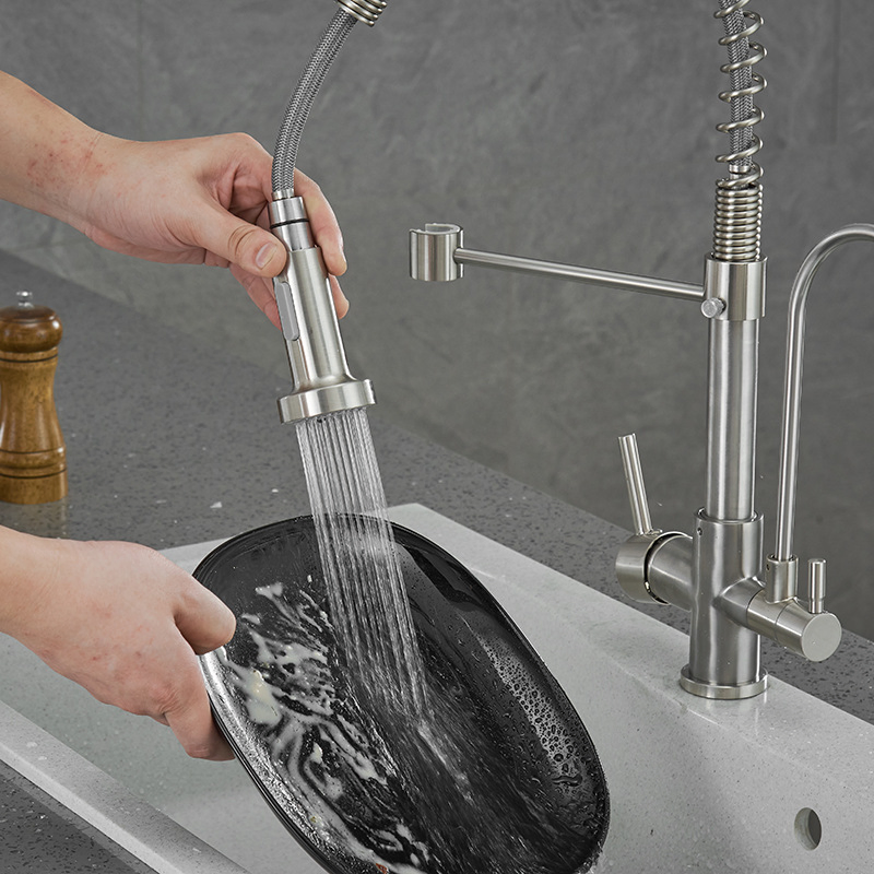 Faucet Fantasy Design Pull out Spring Kitchen Sink Faucet Kitchen Sink Faucet for Sink Stainless Steel 304 Kitchen Faucet