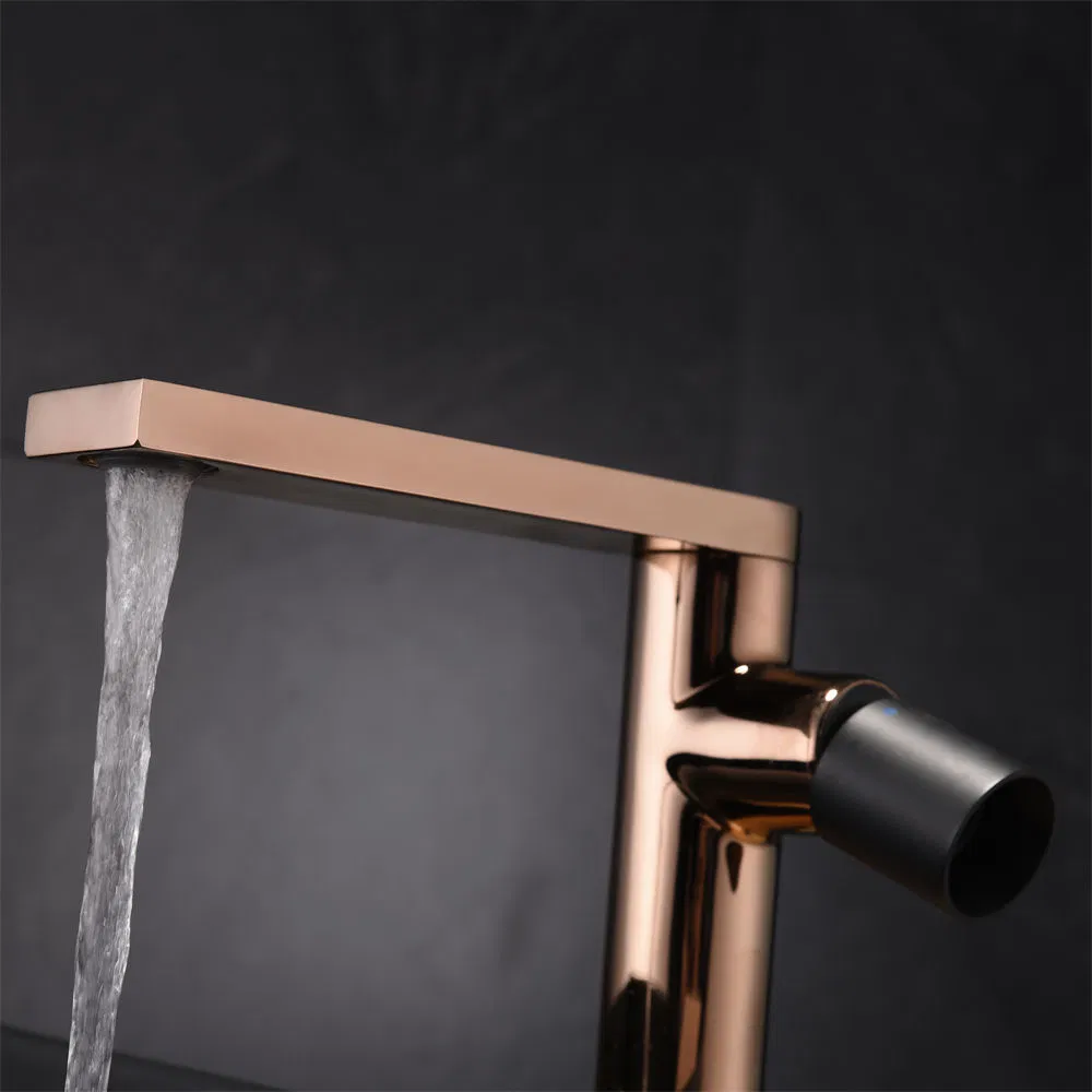 Wholesale Price Modern Luxury Deck Mounted Bathroom Basin Mixer Water Tap Single Hole Waterfall Brass Sink Faucet