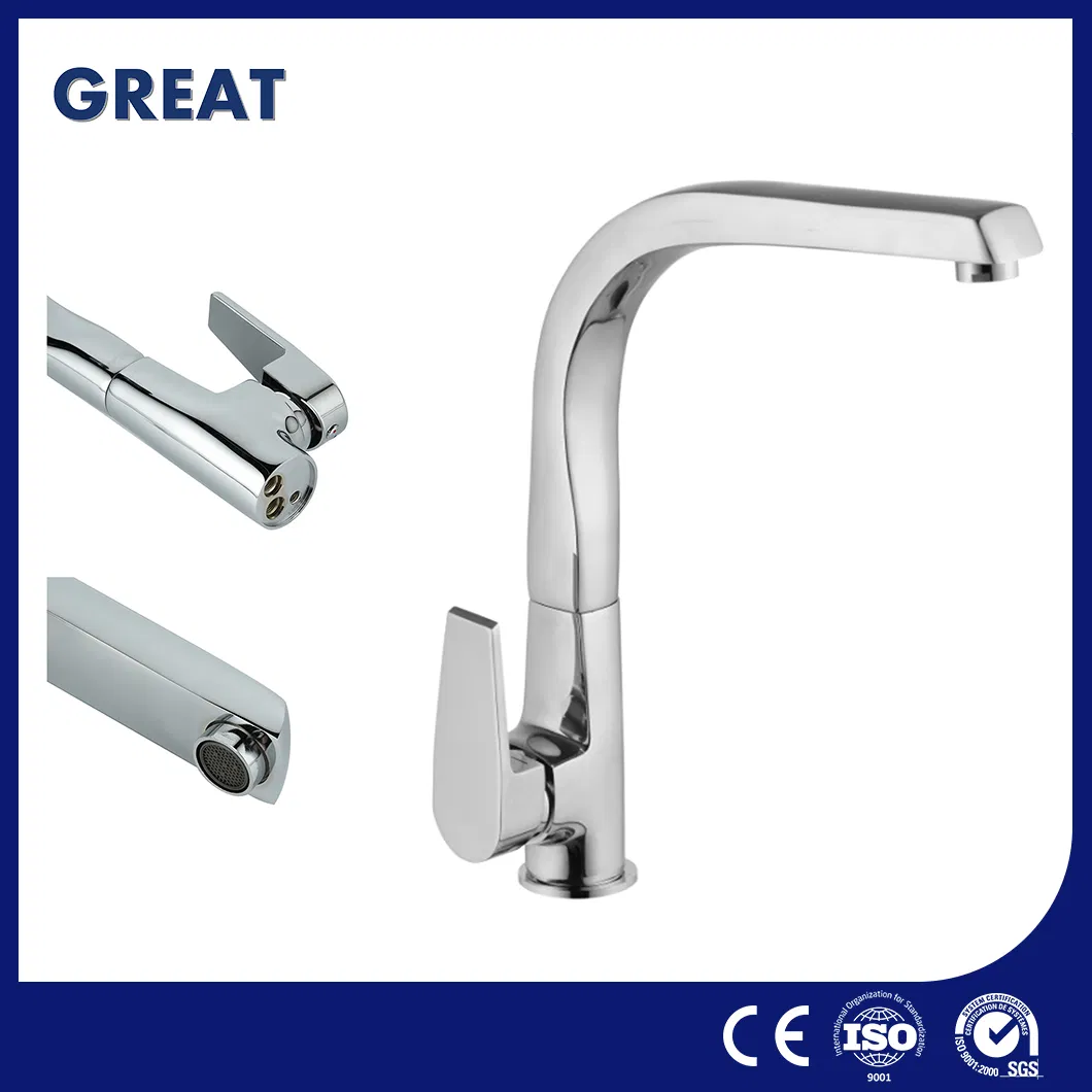 Great Kitchen Faucet with Sprayer 5 Hole Factory OEM Customized Black Gold Kitchen Faucet Gl90110A110 Chrome Kitchen Faucet Smooth Touchless Kitchen Faucet