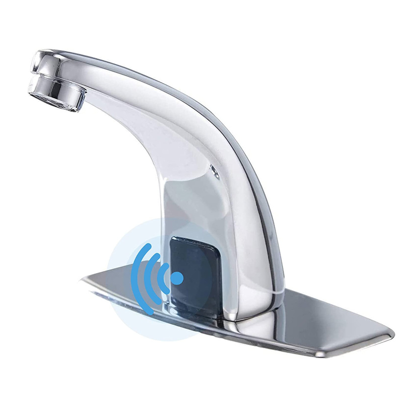 Touchless Induction Vanity Faucet Chrome Bathroom Automatic Touch Sensor Basin Tap Sink Faucet