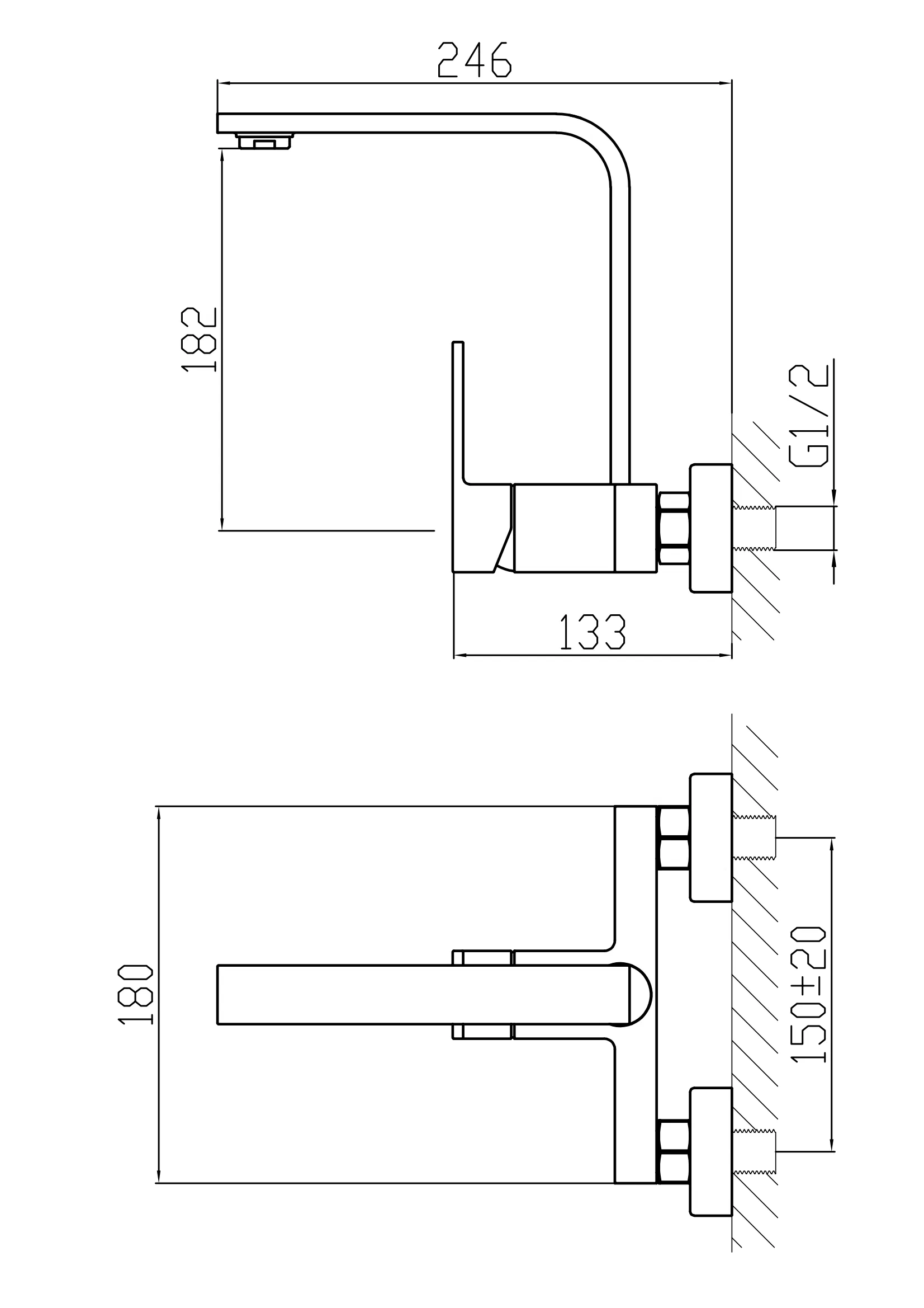 Matte Black Deck Mounted Brass Sink Mixer High Quality Kitchen Faucet7332332b