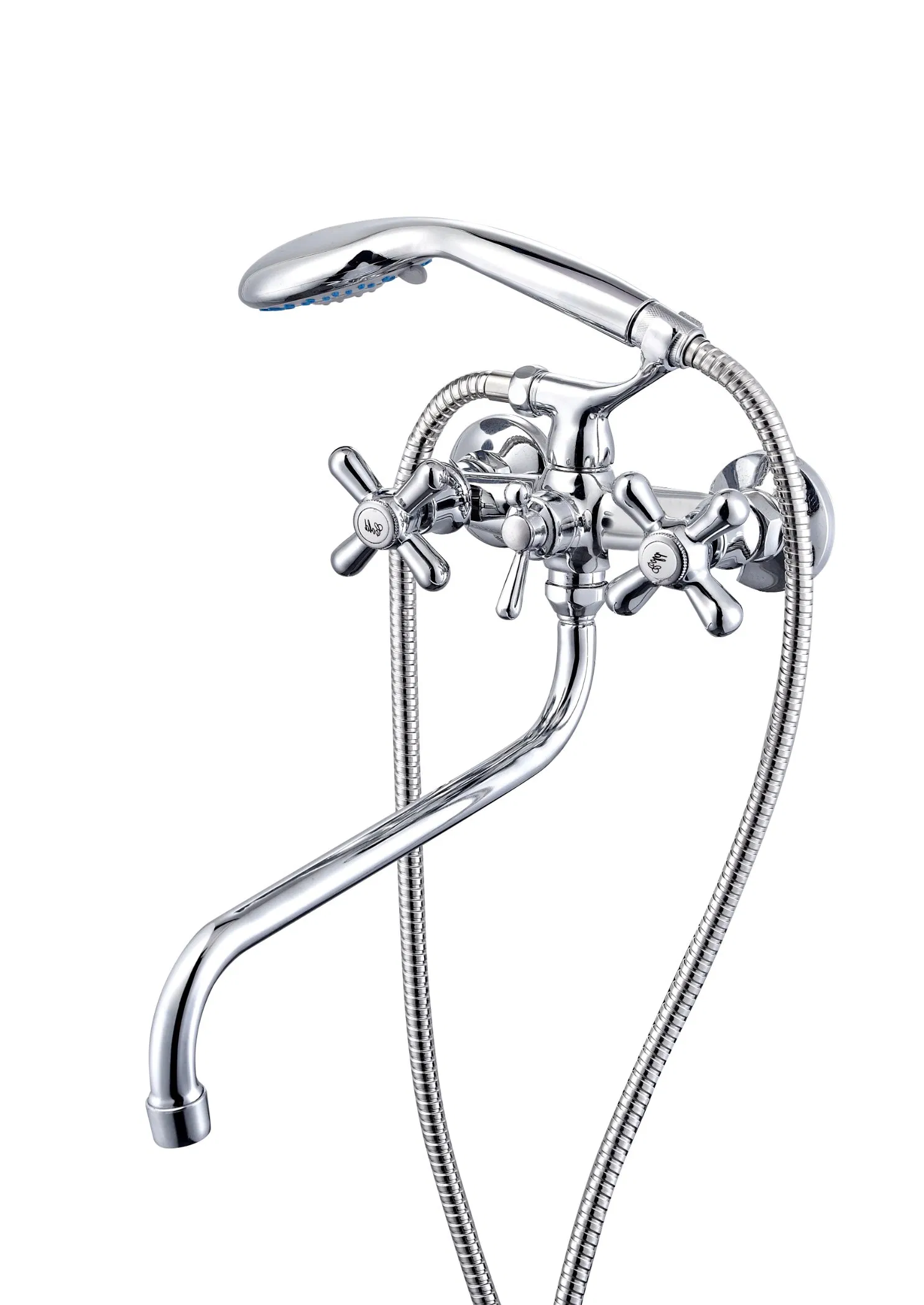 Sleek Silver Water Faucet with Easy Hot/Cold Control Switch