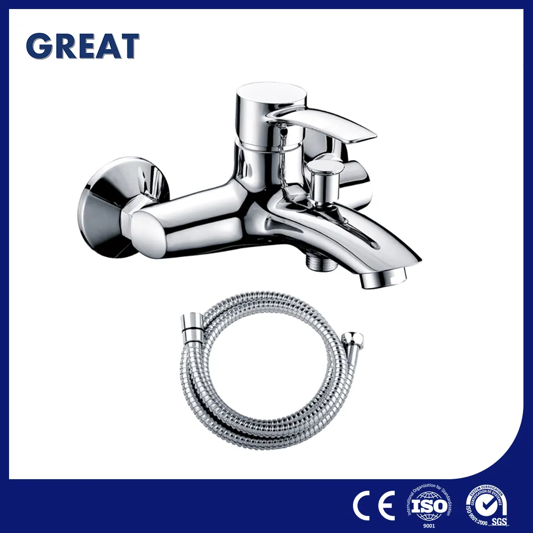 Great Bathroomfaucet Manufacturers OEM Customized Rain Shower Bathtub Faucets Gl35403A54 Chrome Single Lever Bath Faucet China Satin Gold Finish RV Bath Faucet
