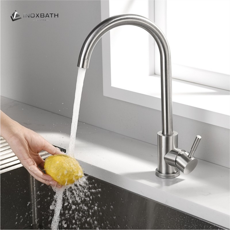 High Quality Ceramic Cartridge 304 Stainless Steel Faucet Mixer Water Kitchen Tap