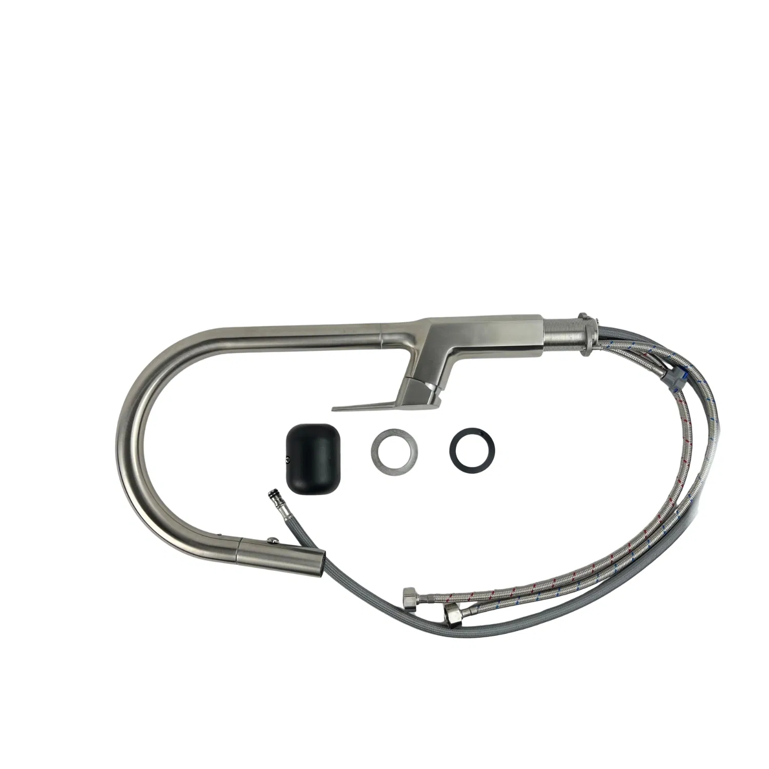 China Sanitary Ware Stainless Steel Pull out Taps and Faucets for Kitchen with Single Handle