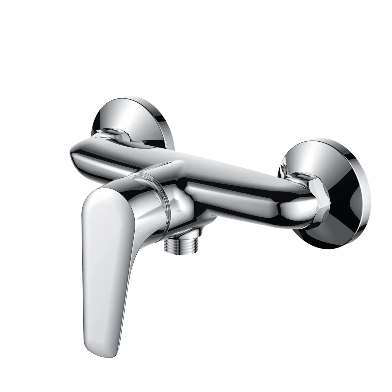 Hotel Apartment Brushed Nickel Wash Taps Modern Stainless Steel Hot Cold Water Basin Faucet Deck Mounted Bathroom Mixer Tap