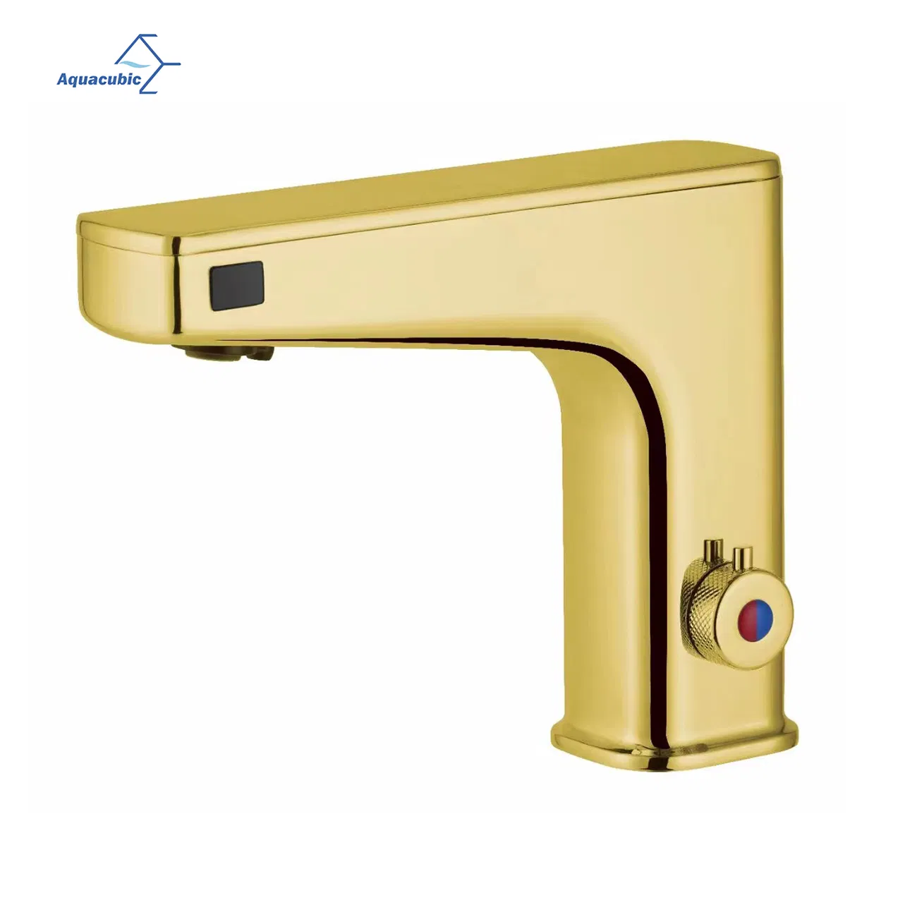 Modern Gold Automatic Sensor Touchless Hotel Integrated Basin Faucet with Soap Dispenser