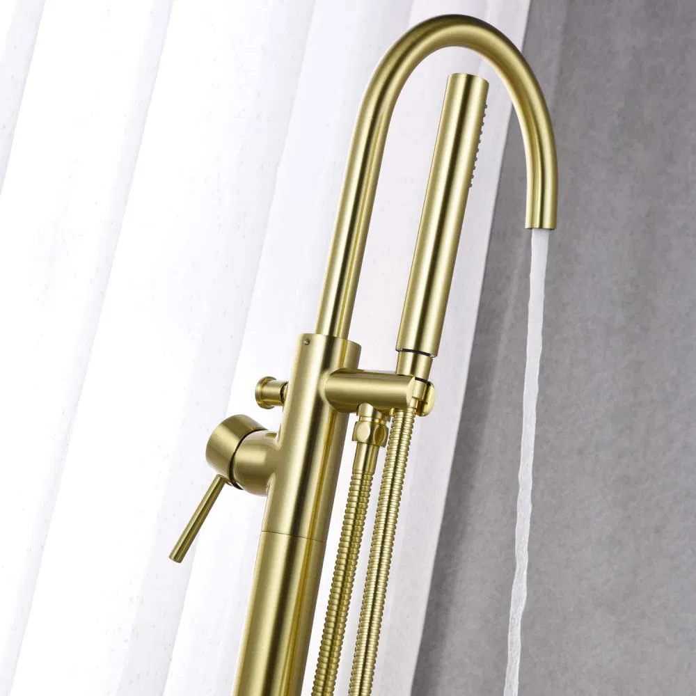 10 Years Guarantee Free Standing Tub Filler Mixer Brass Bathtub Faucet