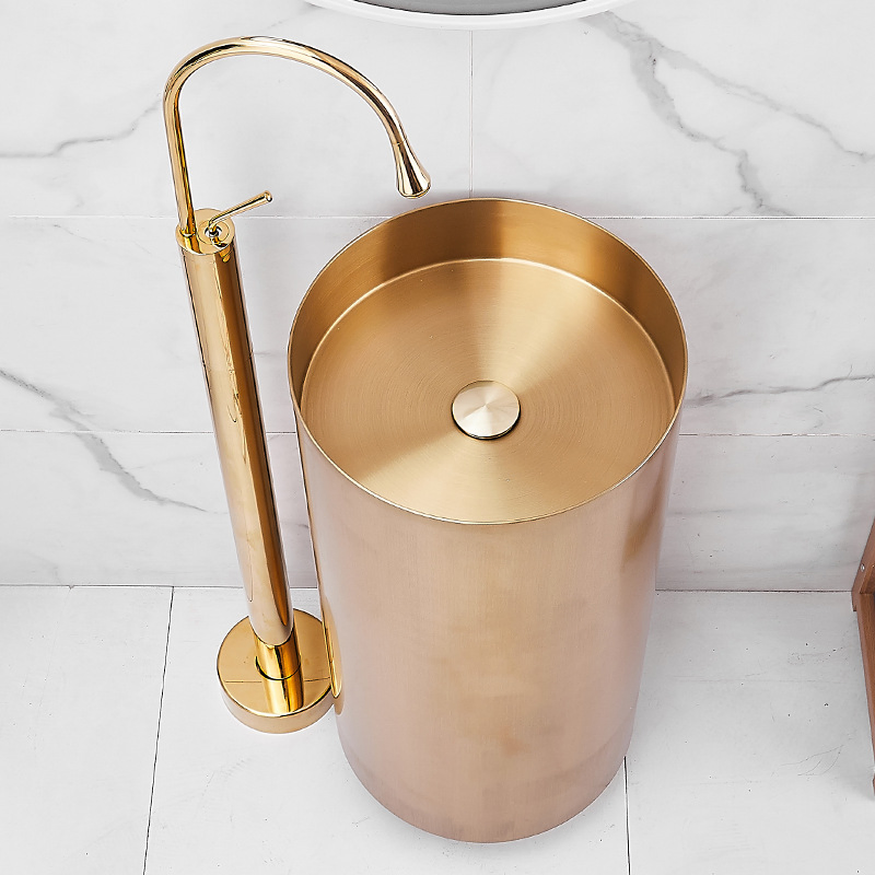 Elegant Floor Mount Bathtub Faucet with Handheld Shower Mixer