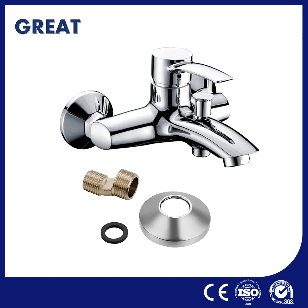 Great Bathroomfaucet Manufacturers OEM Customized Rain Shower Bathtub Faucets Gl35403A54 Chrome Single Lever Bath Faucet China Satin Gold Finish RV Bath Faucet