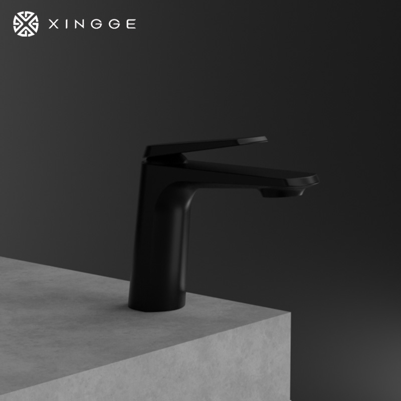 Matte Chorme Black Shower Mixer Luxury Sanitary Ware Single Hole Faucet Water Tap Hand Wash Sink Bathroom Basin Faucet