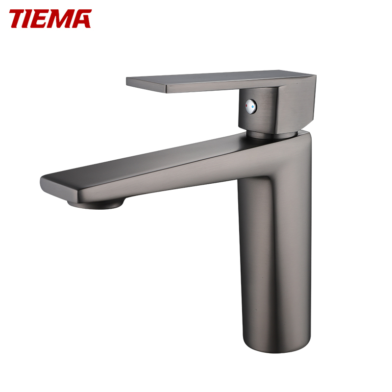 Tiema Sanitary Ware Single Hole Waterfall Water Tap Bathroom Kitchen Brass Mixer Basin Faucet Sample Customization