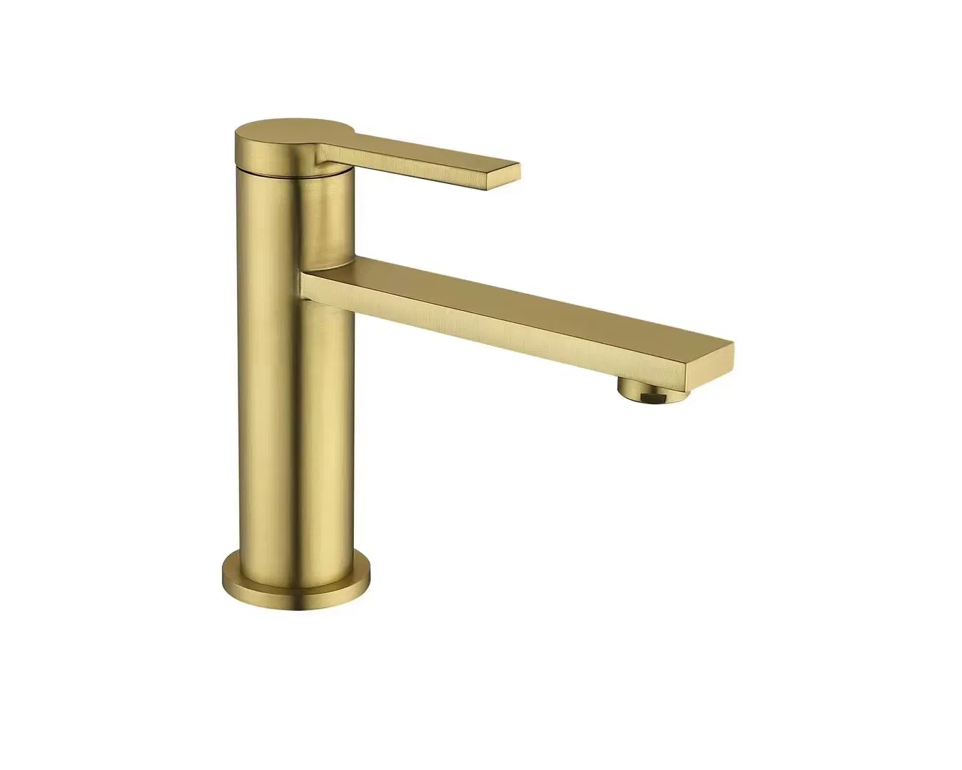 New Design Square Gungray Finish Luxury Deck Mounted Basin Faucet